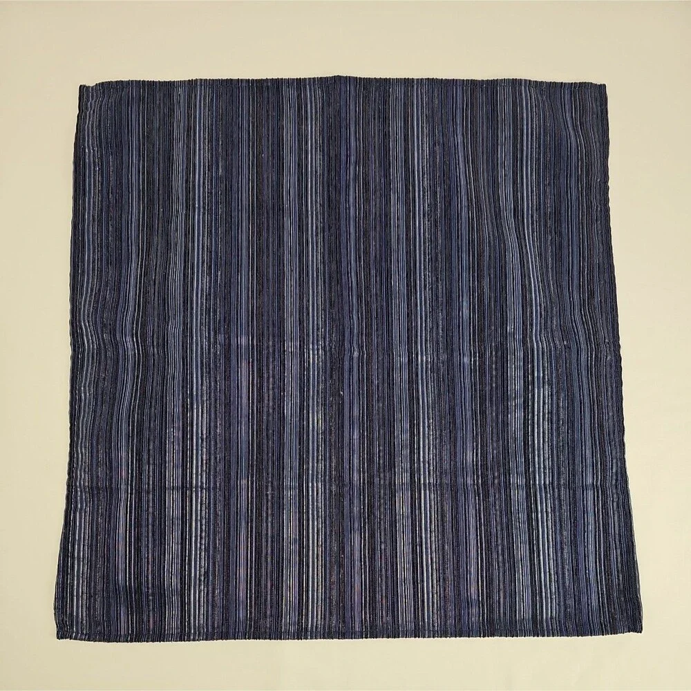 Trendex Home Set of 4 Woven Napkins Blue Silver Metallic 17x17
